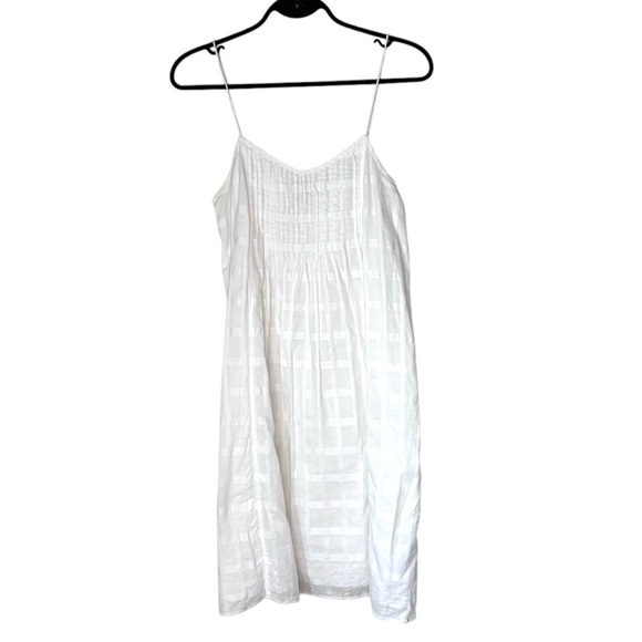 J.Crew Pintuck Sundress White Textured Windowpane- Size 2 - Picture 1 of 9